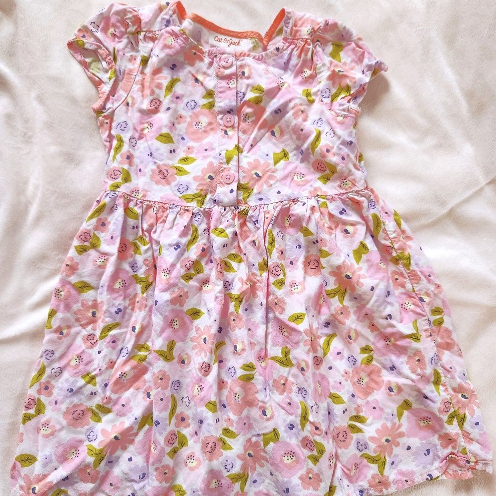 Cat & Jack Spring/Summer dress, Pink/White, like new, 5T 🎥Video on FB Page!